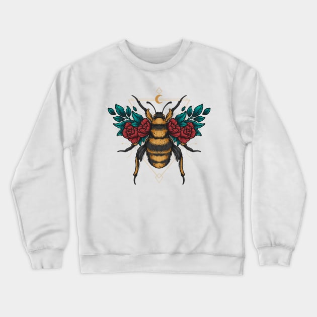 Geomtrical wasp flowers Crewneck Sweatshirt by vhiente